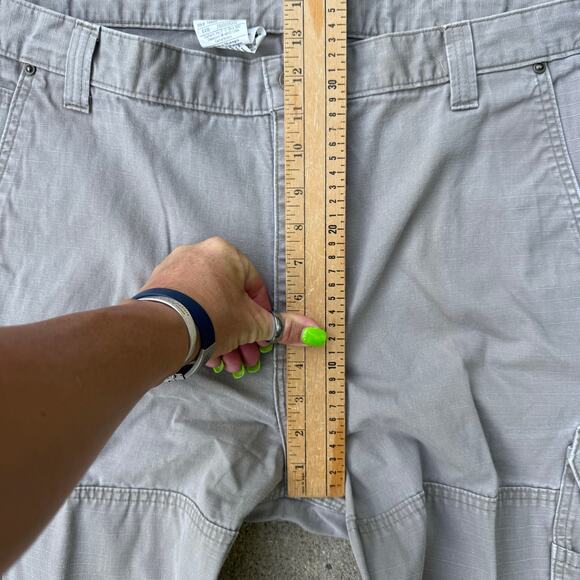Carhartt Gray Relaxed Fit Ripstop Cargo Work Pants B342 DES 42x32 - Picture 6 of 7